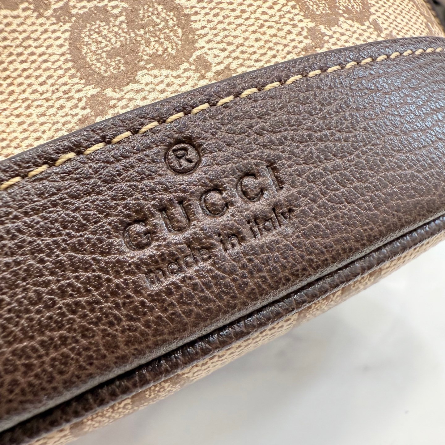 配全套原厂专柜包装 Generation Gucci古驰世代系列深入探索品牌的典藏元素，将不同世代的设计融合为统一的美学叙事。GG涂层帆布搭配经典织带，为多功能小型皮具带来标志性风格，如这款设计用于存放日常必需品的水桶包。