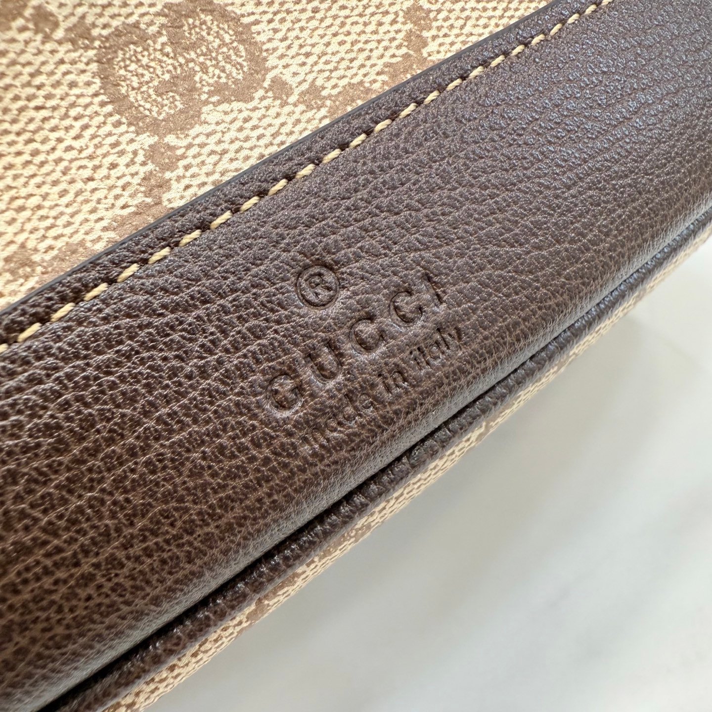 配全套原厂专柜包装 Generation Gucci系列深入探索品牌的经典元素,将不同世代的设计融合成一种美学叙事。GG涂层帆布搭配织带,为多功能小型皮具带来品牌标志性的设计,例如这款设计用于存放日常必需品的水桶包。