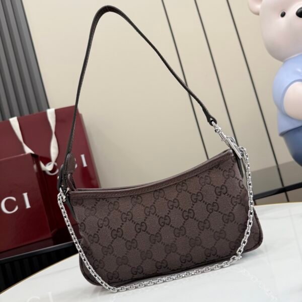 💠GUCCI新款专柜品质，顶级原单货，原厂皮、原厂五金、实物实拍，款号：875847啡布/尺寸：W21xH11.5xD3cm