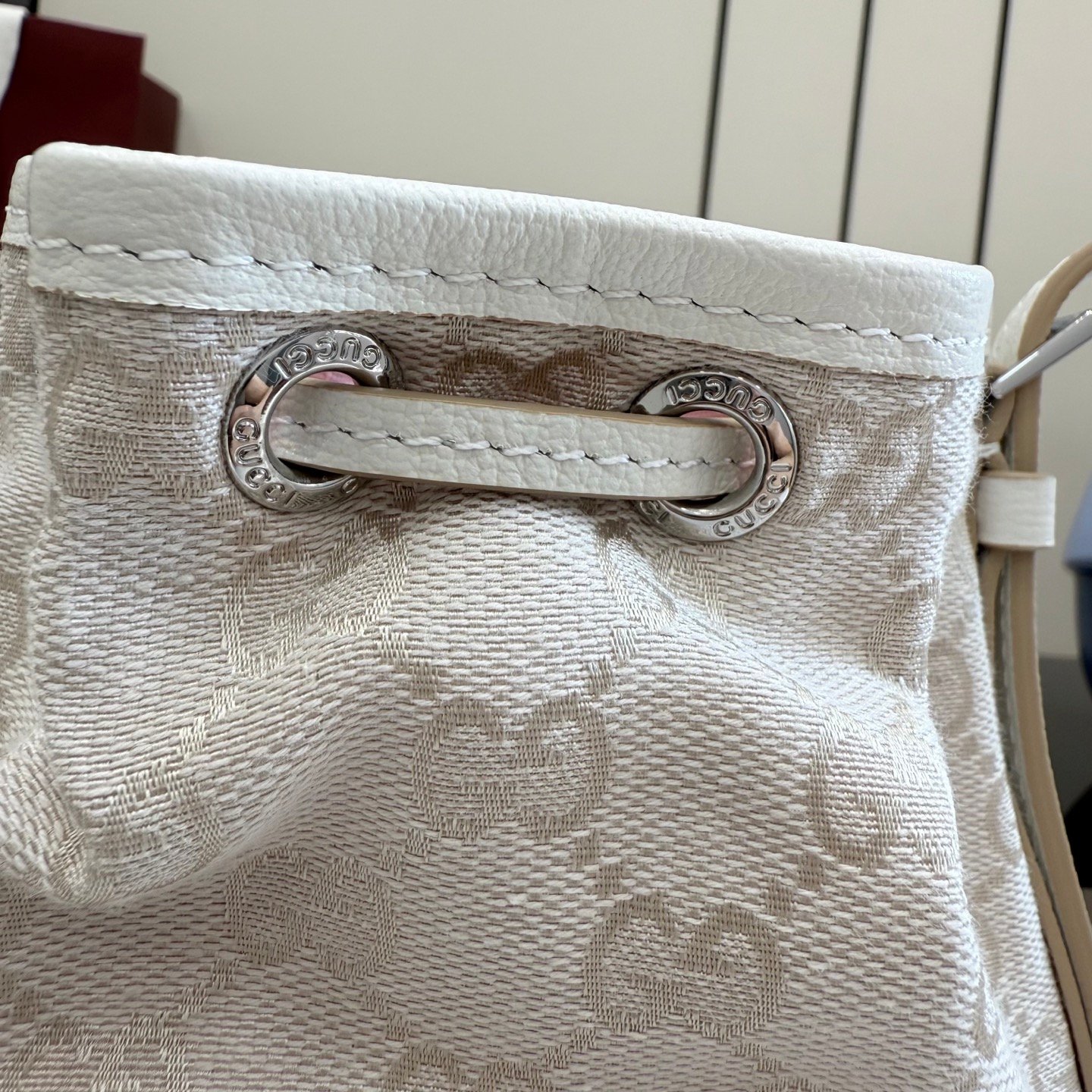配全套原厂专柜包装 Generation Gucci系列深入探索品牌经典元素,将不同世代的设计融合成一种美学叙事。GG帆布为多功能小型皮具单品增添品牌标志性风采,如这款设计用于收纳日常必需品的水桶包。