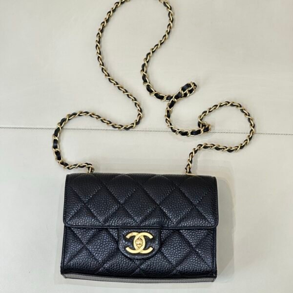 5981 Chanel黑金鱼子酱口盖包
